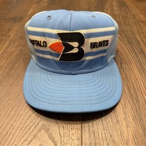 Vtg Rare Buffalo Braves Hat 70s Bills AJD Trucker Cap SnapBack McAdoo Clippers